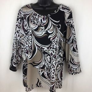 Chico’s 3/4 Sleeve Print Top EP1
